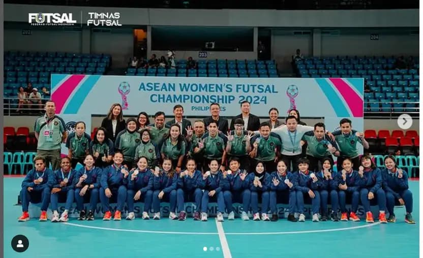 Timnas Futsal Putri Indonesia Bawa Pulang Juara 3 ASEAN Women’s Futsal Championship 2024