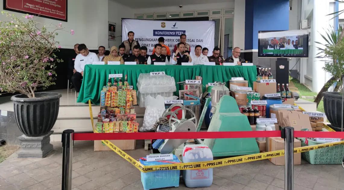BPOM Gerebek Produksi Obat Ilegal di Klaten, Sita 117 Ribu Produk dan Tetapkan Tersangka