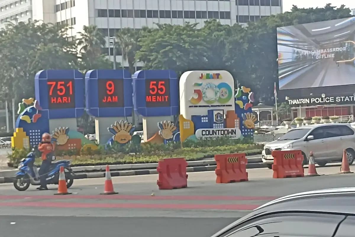 Pemasangan Countdown HUT ke-500 Jakarta di Bundaran HI Dikritik Warga: Terlalu Dini dan Boros Anggaran