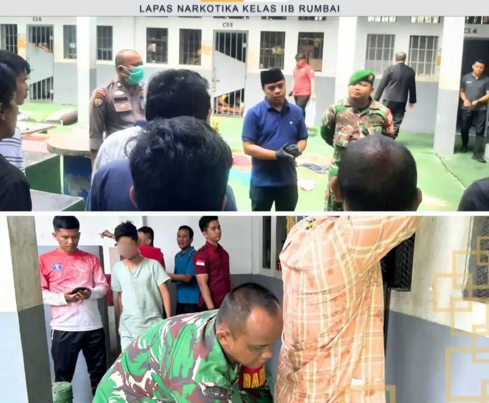 Geledah Lapas Narkotika Kelas IIB Rumbai, Petugas Temukan Narkotika 