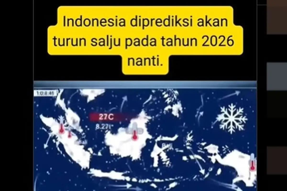 BMKG Bantah Klaim Viral Soal Hujan Salju di Indonesia pada 2026  