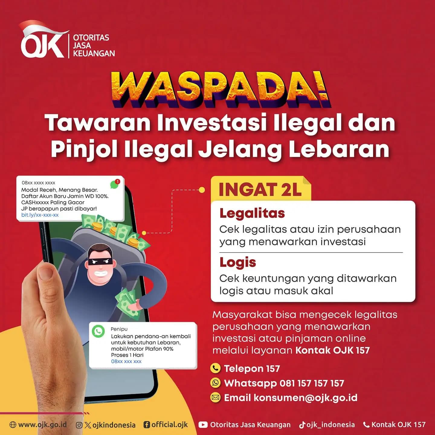 OJK Hentikan 1.556 Pinjol dan 283 Investasi Ilegal, Kerugian Capai Rp3,4 Triliun