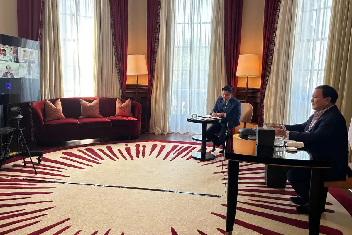 Prabowo Pimpin Rapat Virtual dari Belgia Bahas Cuaca Ekstrem hingga Program Koperasi  