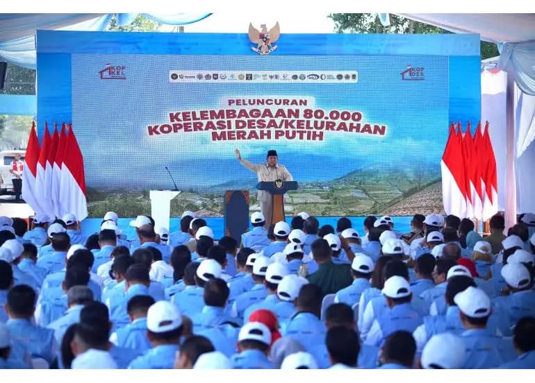 Presiden Prabowo Resmikan 80.081 Kopdes/Kel Merah Putih, Targetkan Kemandirian Ekonomi Rakyat