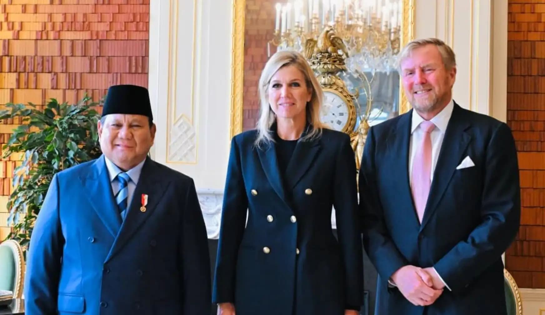 Presiden Prabowo Disambut Raja Willem-Alexander dan Ratu Máxima di Istana Huis ten Bosch