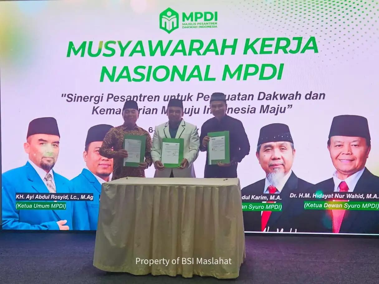 BSI Maslahat Perkuat Peran Pesantren lewat Dukungan pada Mukernas dan Perpesnas MPDI 2025