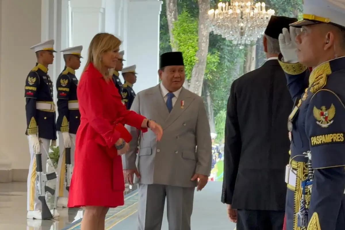 Presiden Prabowo Sambut Kunjungan Ratu Maxima dari Belanda di Istana Merdeka
