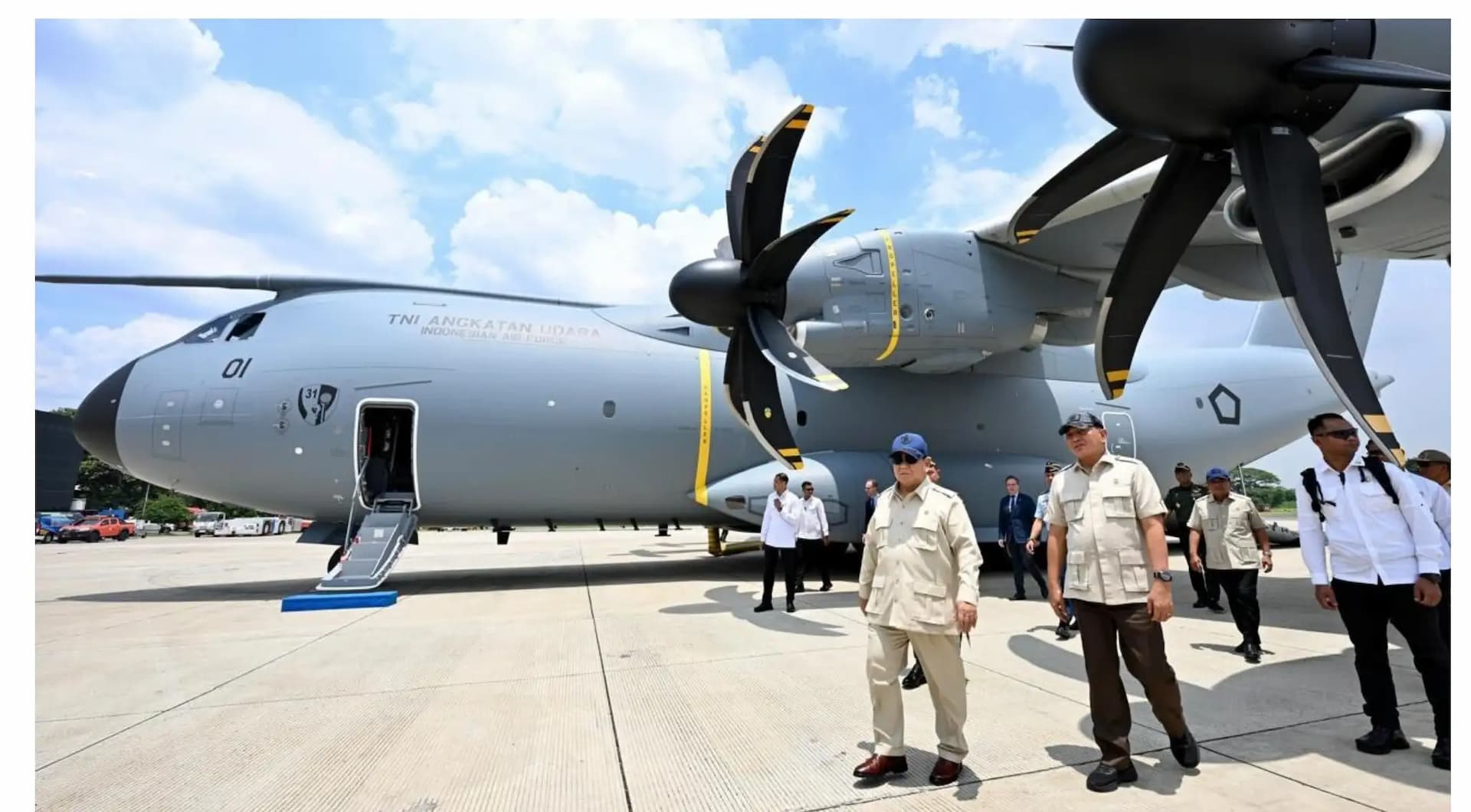 Presiden Prabowo Serahkan Airbus A400M Alpha 4001 untuk Perkuat Kekuatan Udara Indonesia